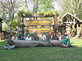 サラパ野生動物保護区での記念撮影